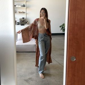 Vintage one of a kind viscose kimono